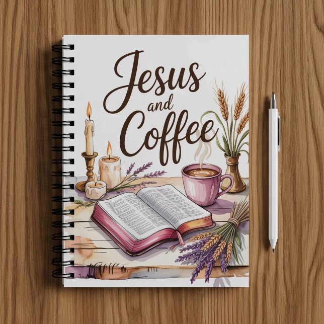 Jesus and Coffee, Christian faith notebook  Anteckningsbok (Skapare uppladdad)