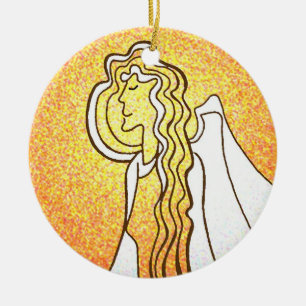 Jesus änglar Greet Jesus Julgransprydnad Keramik