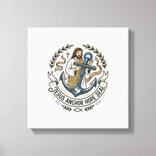 Jesus Ankar Hopp Sigill Jesus Ankar Hopp Sigill Ch Canvastryck