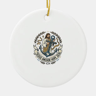 Jesus Ankar Hopp Sigill Jesus Ankar Hopp Sigill Ch Julgransprydnad Keramik