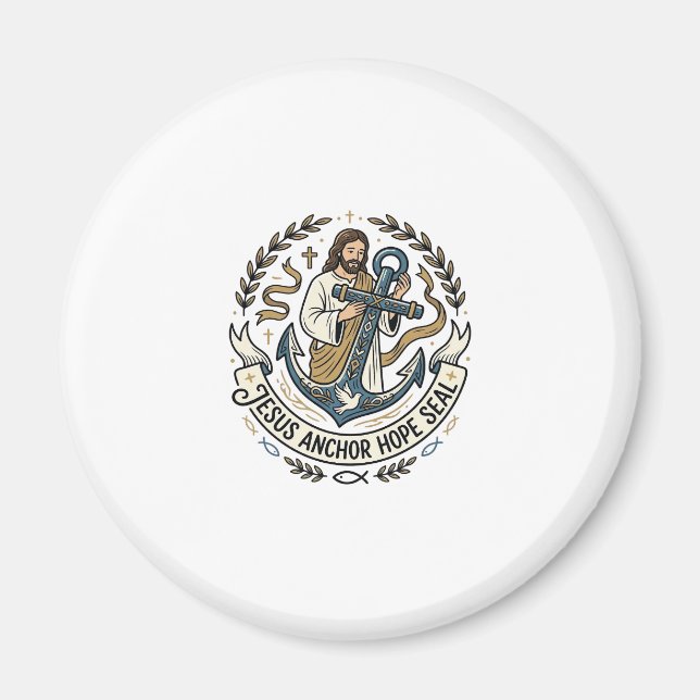 Jesus Ankar Hopp Sigill Jesus Ankar Hopp Sigill Ch Magnet (Framsidan)