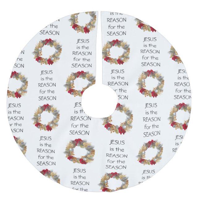 JESUS ANLEDNING SEASON-jul Julgransmatta Borstad Polyester (Framsidan)