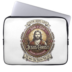 Jesus Antikviteter Arv Grafik T-Shirt Kristet Kons Laptop Fodral
