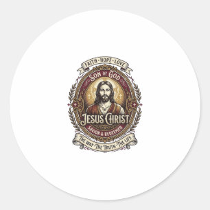Jesus Antikviteter Arv Grafik T-Shirt Kristet Kons Runt Klistermärke