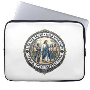 Jesus-apologetik teologi nörd tröja trobaserad laptop fodral