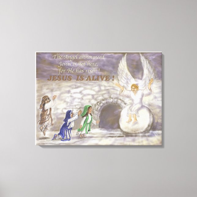 Jesus är Alive-utdragen canvas (Framsida)