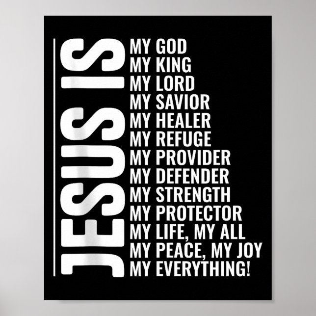 Jesus är allting kristen inspirerande tro poster (Framsidan)