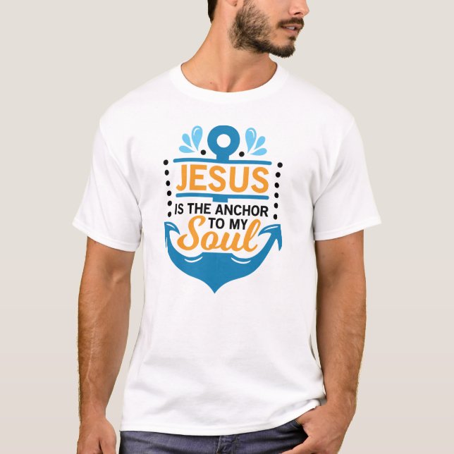 Jesus är Anchor Christian T Shirt (Framsida)