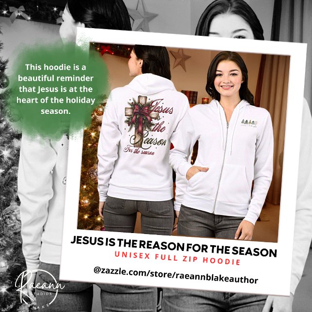 Jesus är Anledningen Full-Zip Unisex Tröja (Skapare uppladdad)
