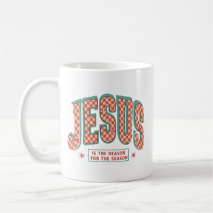 Jesus Är Anledningen Jul Kristen Retro Kaffemugg