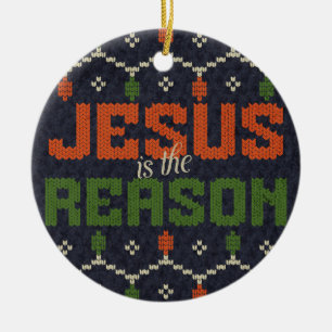 Jesus är Anledningen Julgransprydnad Keramik