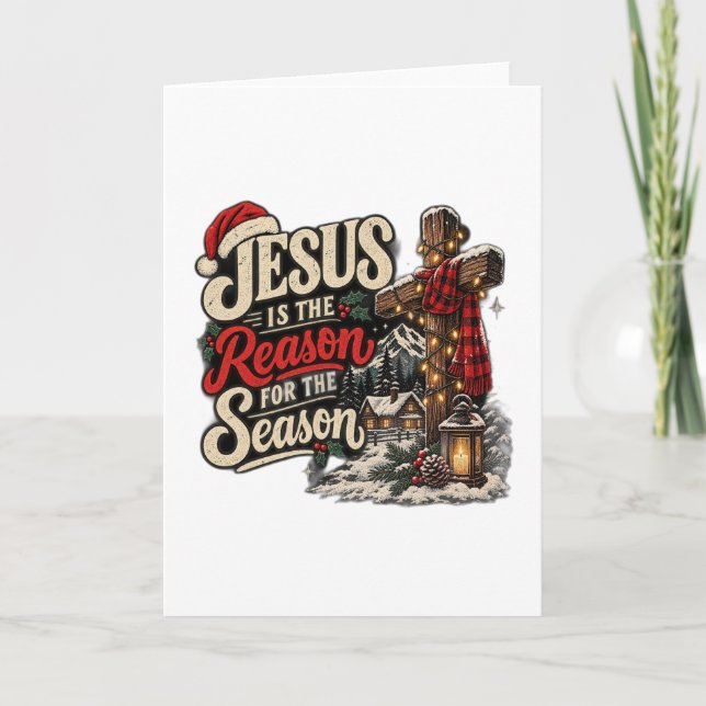 Jesus Är Anledningen Julkort Present Kort (Framsida)