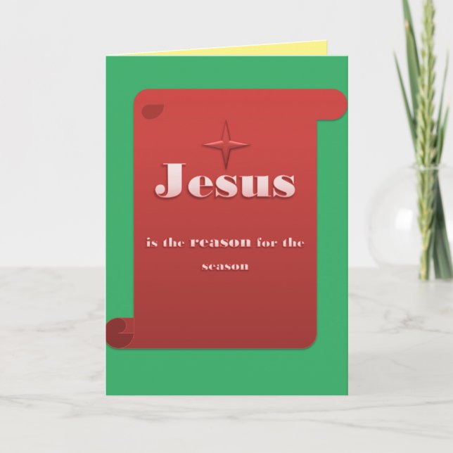 Jesus är anledningen till att hälsningskortet helgkort (Framsida)