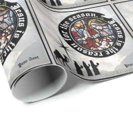 Jesus är anledningen till att säsong-gifts-figurat presentpapper