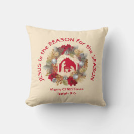 JESUS ÄR ANLEDNINGEN TILL Julen Dekorativ kudde
