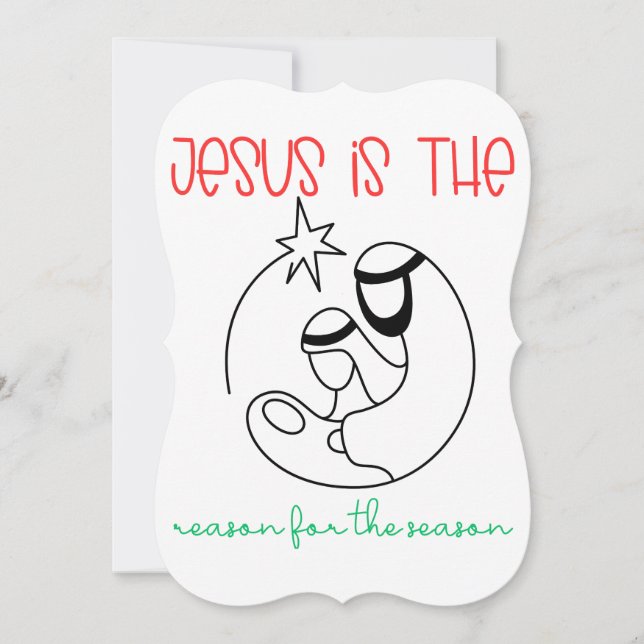 Jesus är anledningen till julen Jesus Kort (Framsida)