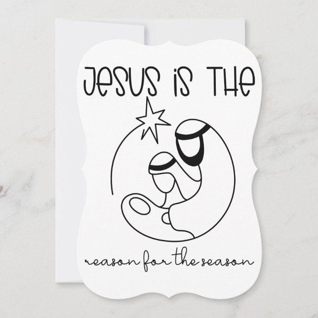 Jesus är anledningen till julen Jesus Kort (Framsida)