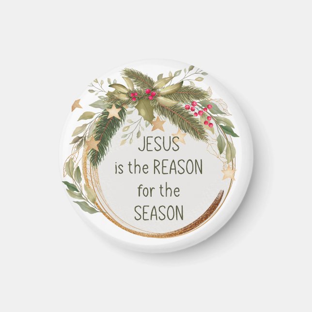 Jesus är anledningen till julen jul magnet (Framsidan)