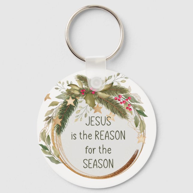 Jesus är anledningen till julen jul  nyckelring (Framsida)