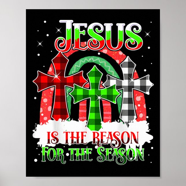 Jesus Är Anledningen Till Julen Regnbåge Jul Poster (Framsidan)
