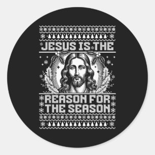 Jesus Är Anledningen Till Säsongen - Ful Jul Runt Klistermärke