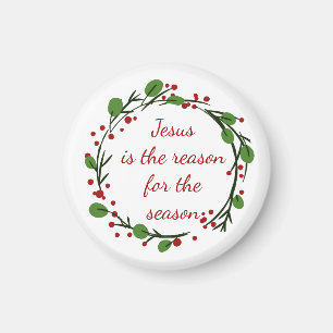 "Jesus är anledningen till säsongen" Juldesign Magnet