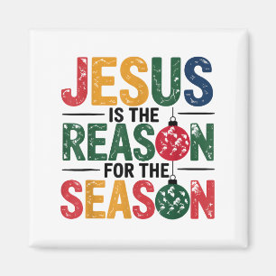 Jesus Är Anledningen Till Säsongen Kristna Jul Magnet