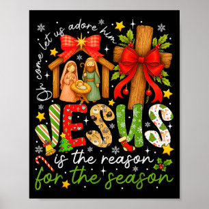 Jesus Är Anledningen Till Säsongen Kristna Jul Poster
