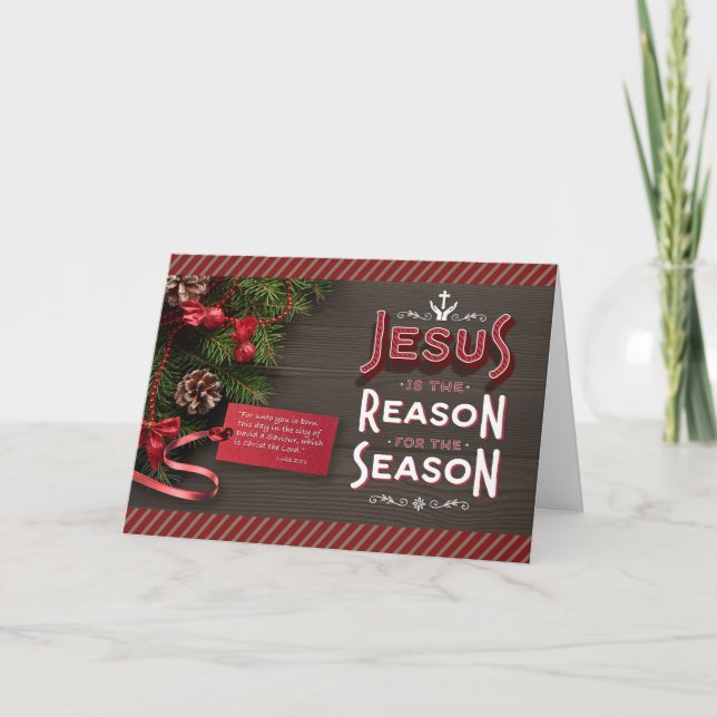 Jesus är Anledningen till Säsongen med presentkort Helgkort (Framsida)