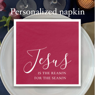 Jesus är anledningen till säsongen Red jul Pappersservett