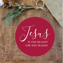 Jesus är anledningen till säsongen Red jul Runt Klistermärke