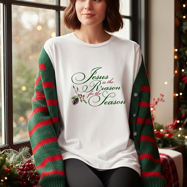 Jesus är anledningen till säsongen t shirt (Skapare uppladdad)