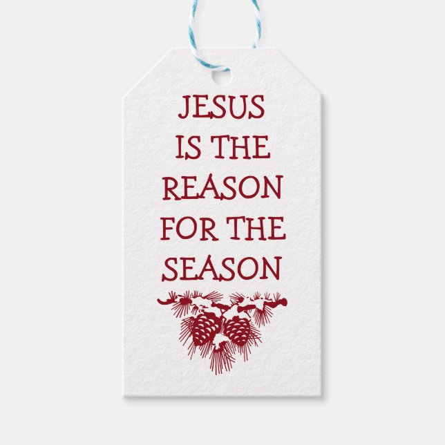 JESUS ÄR ANLEDNINGEN TILL SEASON-Julen Presentetikett (Framsidan)