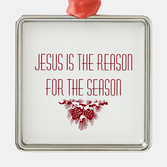 JESUS ÄR ANLEDNINGEN TILL SEASON-julofferten Julgransprydnad Metall (Framsidan)