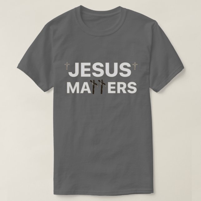 Jesus är av trä kor t shirt (Design framsida)