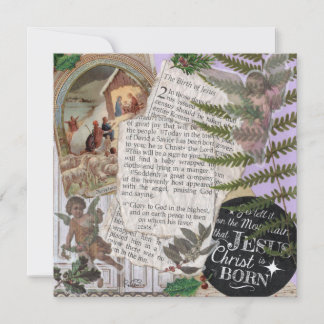 Jesus är Born-julet, ett kort för flata hälsningar