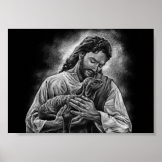 Jesus är Bra Shepherd Poster