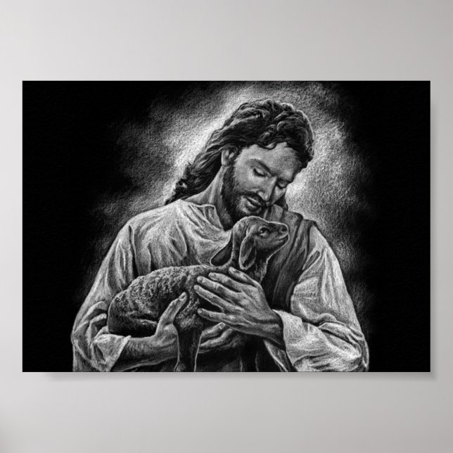 Jesus är Bra Shepherd Poster (Framsidan)