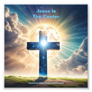 Jesus är Center Photo Fototryck