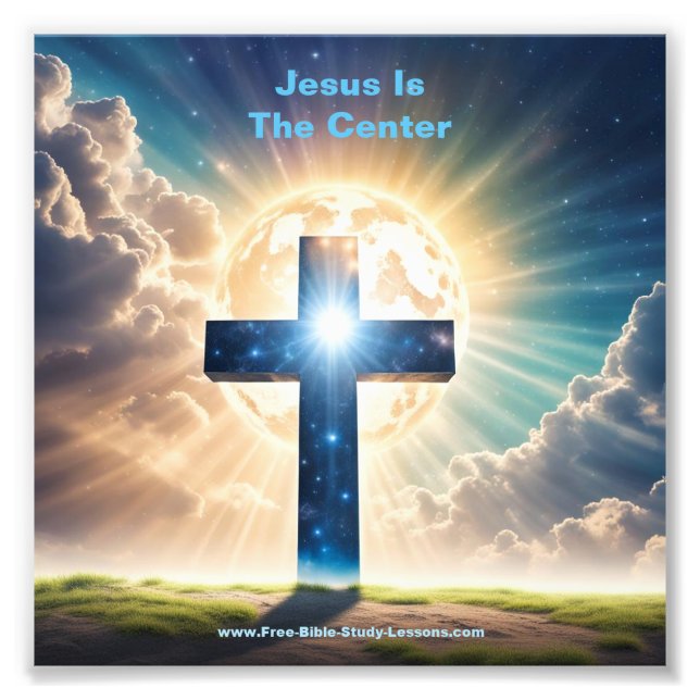 Jesus är Center Photo Fototryck (Framsidan)