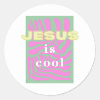Jesus är Coola, PopArt Sticker, Christian Gift