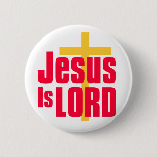 Jesus är den kristna designen för lorden knapp