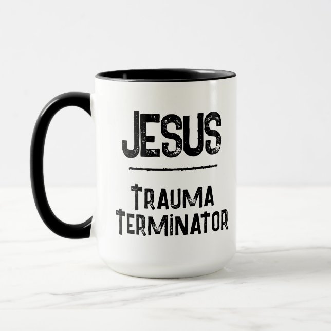 Jesus är den Kristna Hoppets Traumautrotningsmedel Mugg (Vänster)