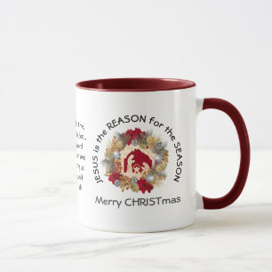 JESUS ÄR DEN KRISTNA Julen I Anpassningsbarna. Mugg
