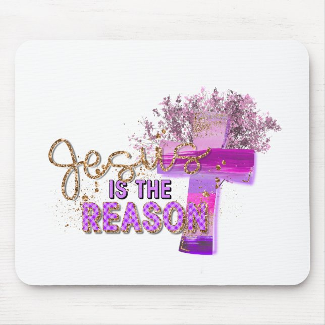 Jesus är den kristna Mouse Pad Musmatta (Framsidan)