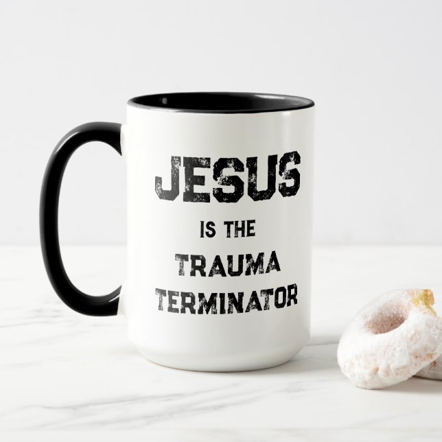 Jesus är den Kristna Traumautroparen Mugg (Med munk)