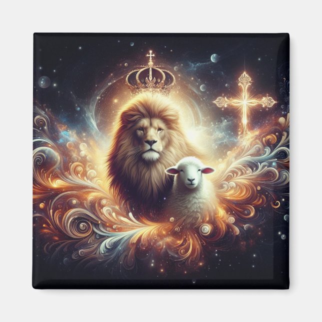 Jesus är den Lejona och lammen Magnet (Framsidan)