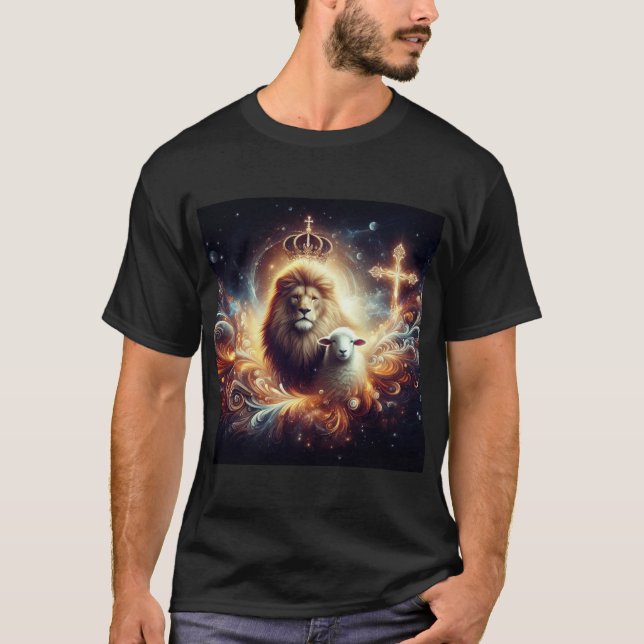 Jesus är den Lejona och lammen T Shirt (Framsida)