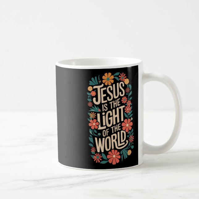 Jesus är den ljusa Religiösan Christian Kaffemugg (Höger)