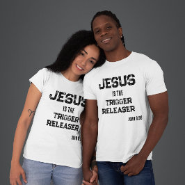 Jesus är den utlösande tron Skrift T Shirt